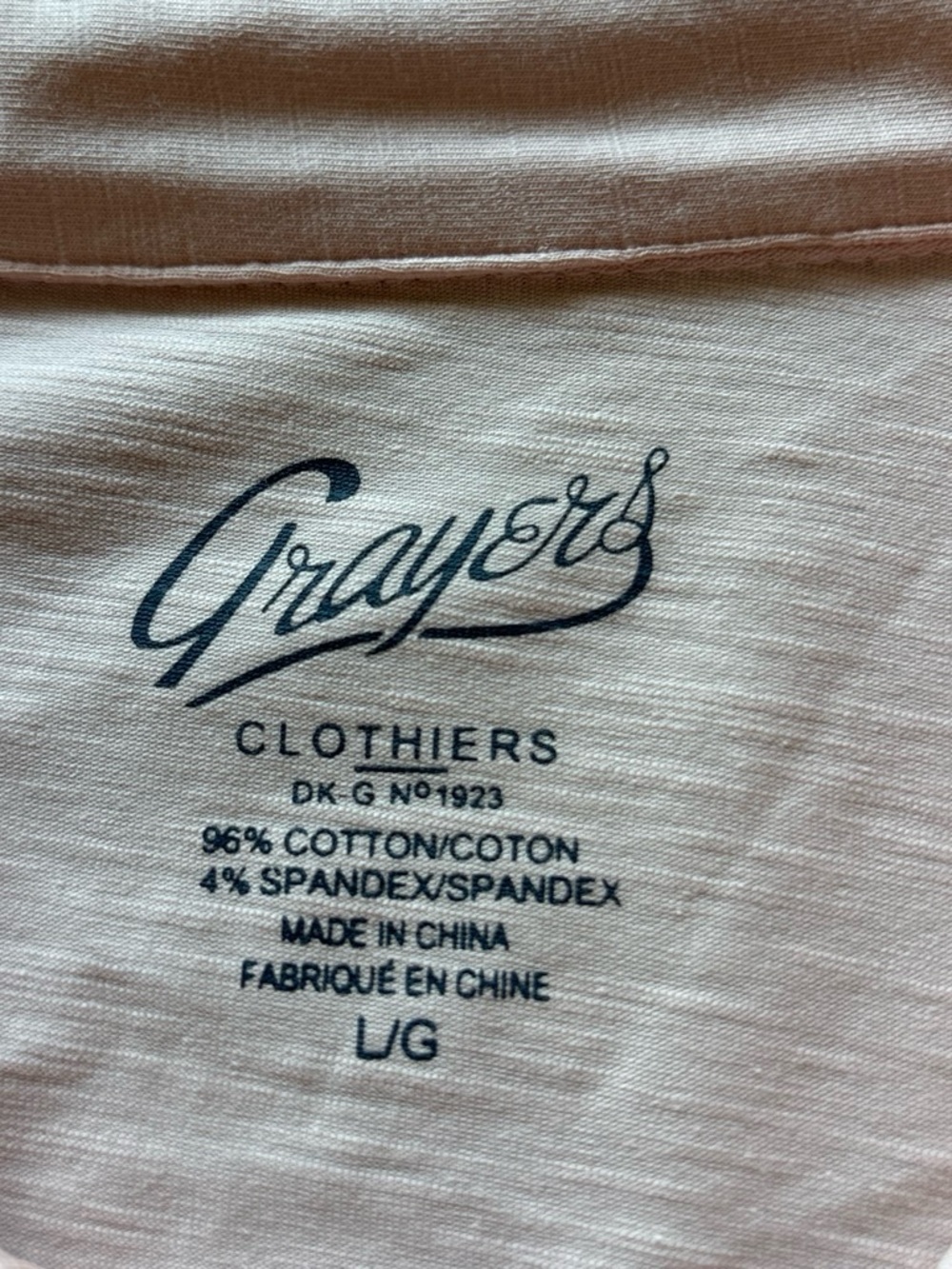 Grayers light pink men’s polo